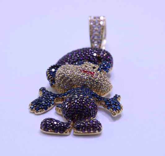 14k Blue purple pendant