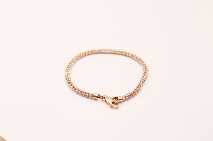 Rose Gold Moon Ice Bracelet 14k