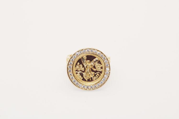 San miguel cuban link ring 14k
