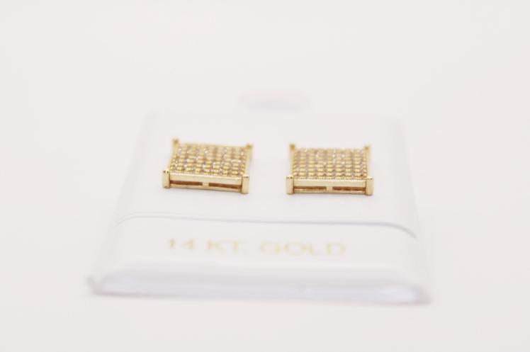 Big Earring Square 14k