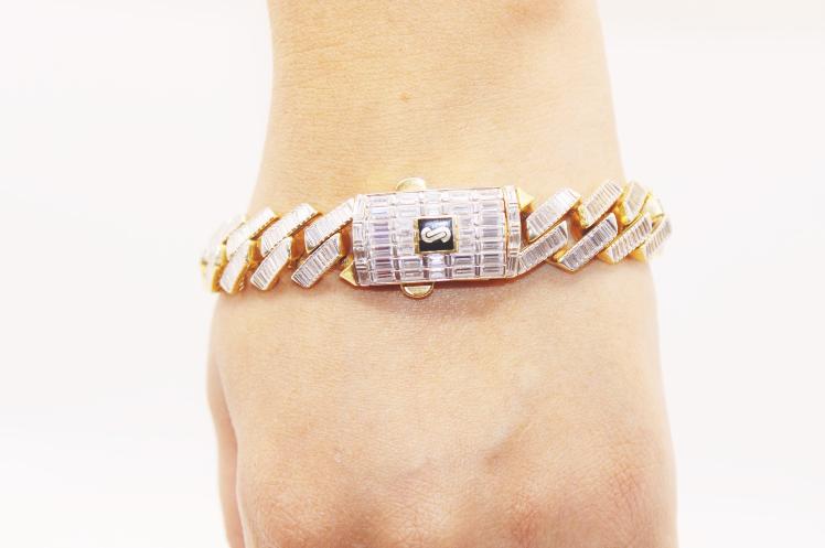 Monaco Bracelet Baguette stone 14k