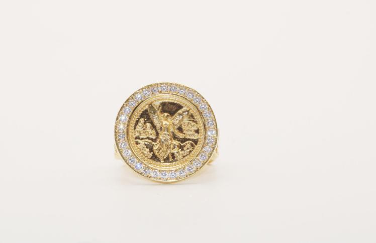 San miguel cuban link ring 14k