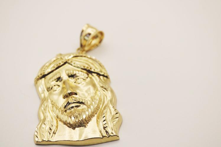 Jesus Face Pendant plain 14k