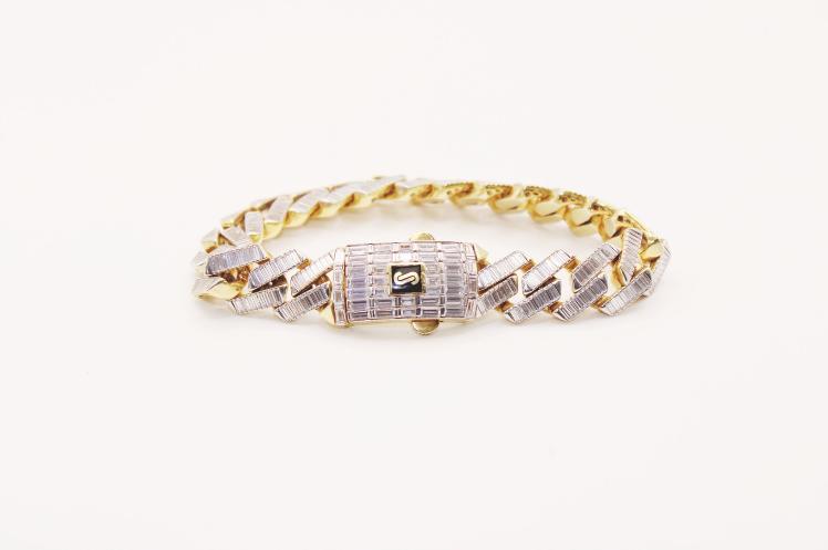 Monaco Bracelet Baguette stone 14k