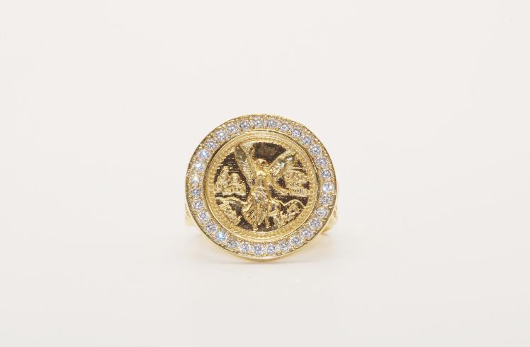 San miguel cuban link ring 14k