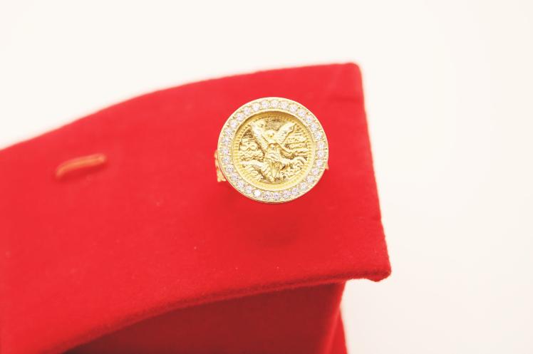 San miguel cuban link ring 14k