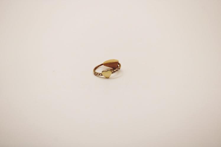 Heart ring plain 14k