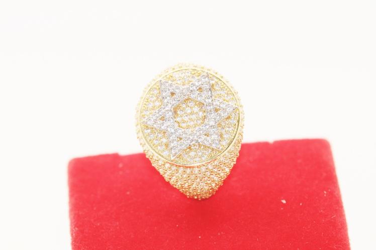Estrella de david men ring 14k