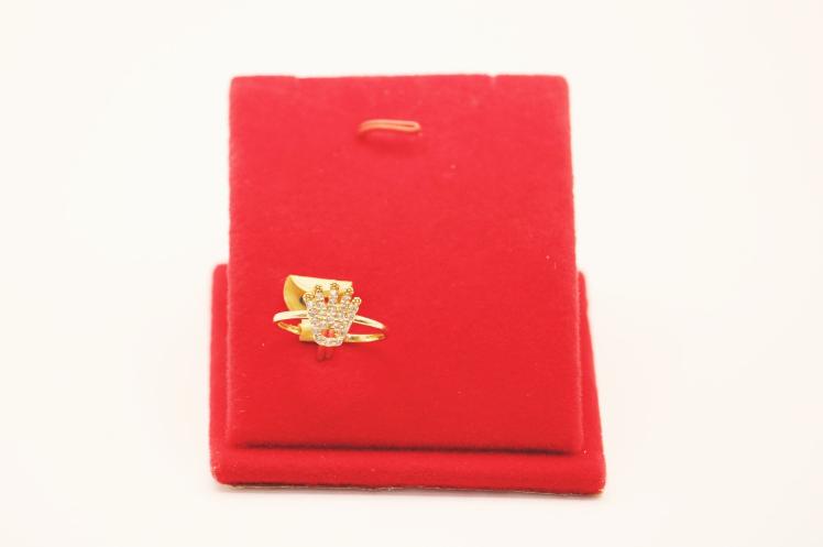 Hamsa hand women ring 14k