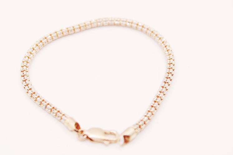 Rose Gold Moon Ice Bracelet 14k