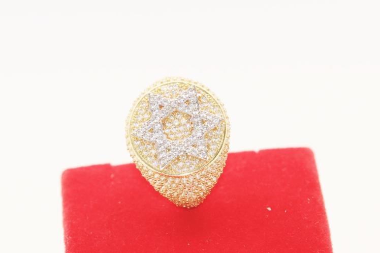 Estrella de david men ring 14k