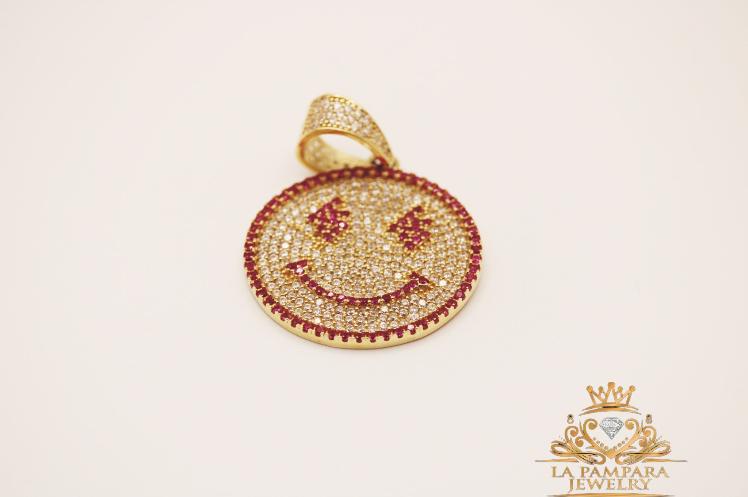 Smelling emoji pendant 14k