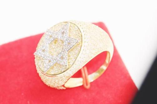 Estrella de david men ring 14k