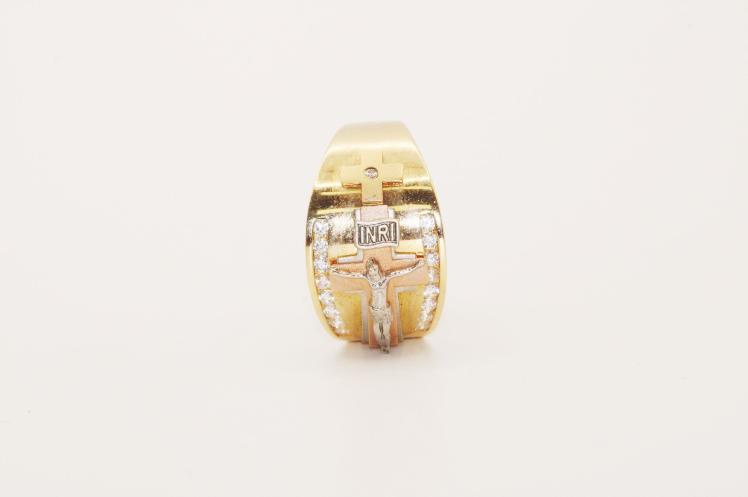Jesus cross Ring 14k