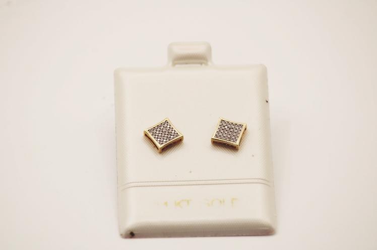 Square Unix sex earring 14k
