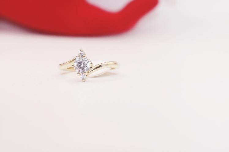 Anillo compromiso/Engemen 14K