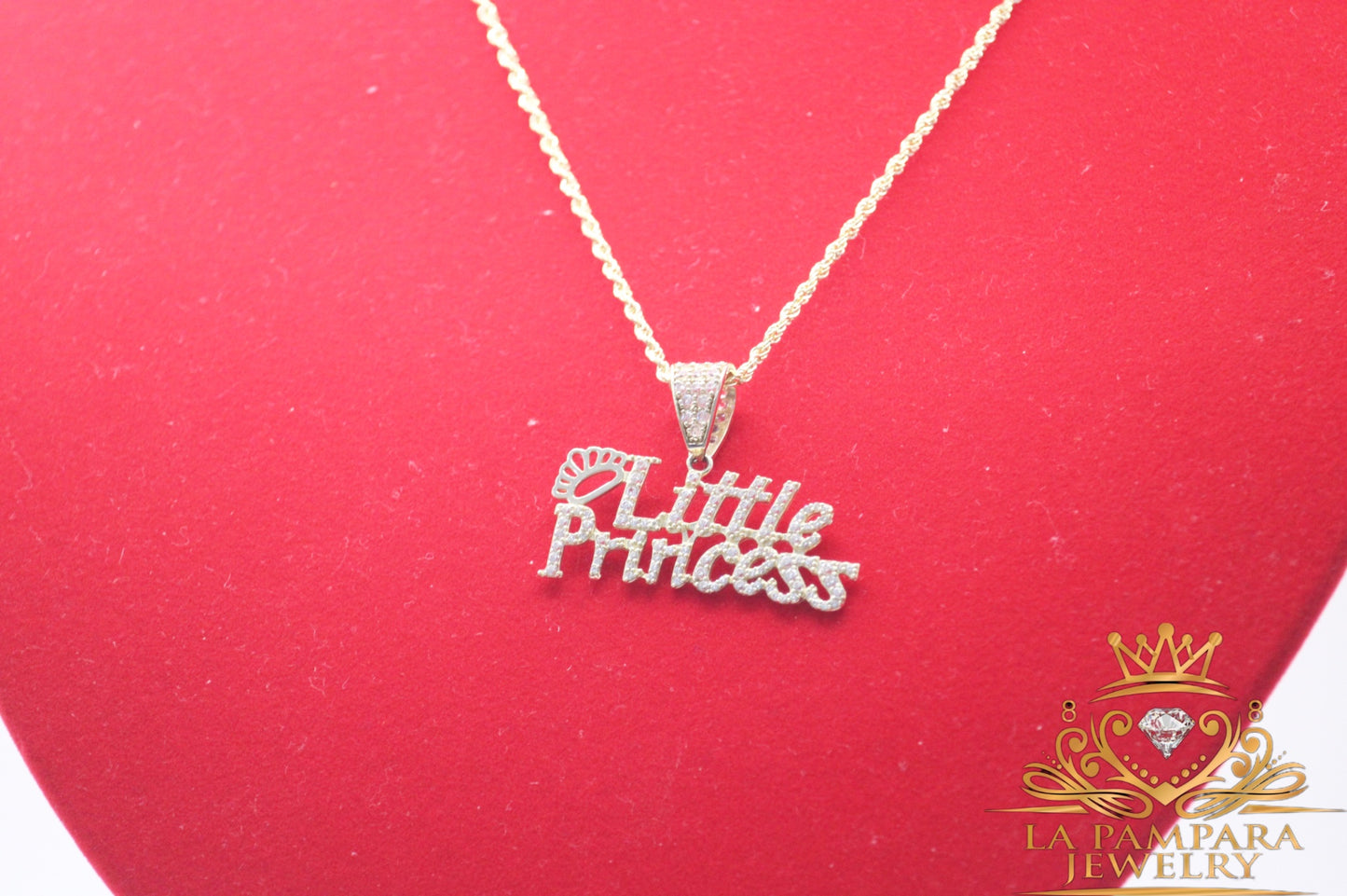 Princes pendant rope chain 14k chain