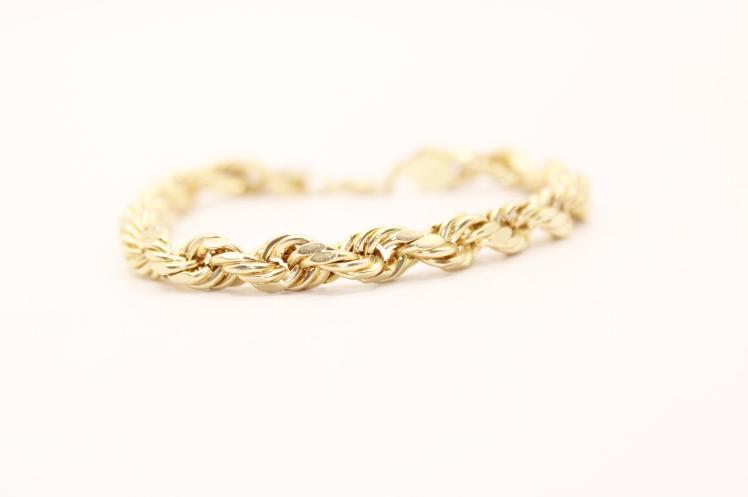 14k Rope Bravelet 7.5mm
