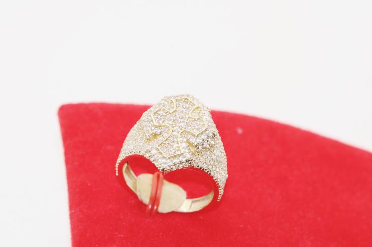 New new cross men ring 14k