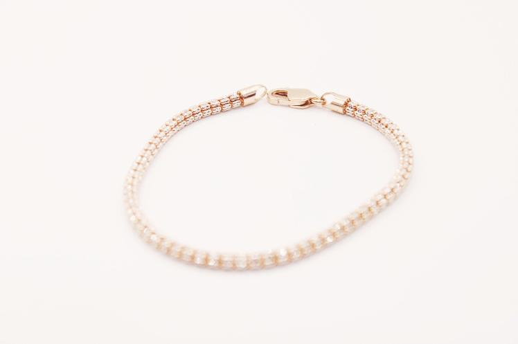 Rose Gold Moon Ice Bracelet 14k
