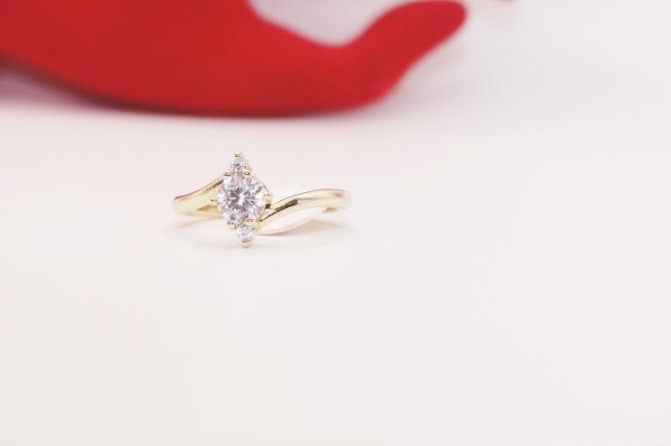 Anillo compromiso/Engemen 14K