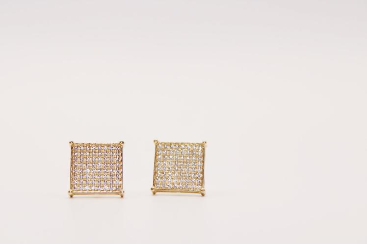 Big Earring Square 14k