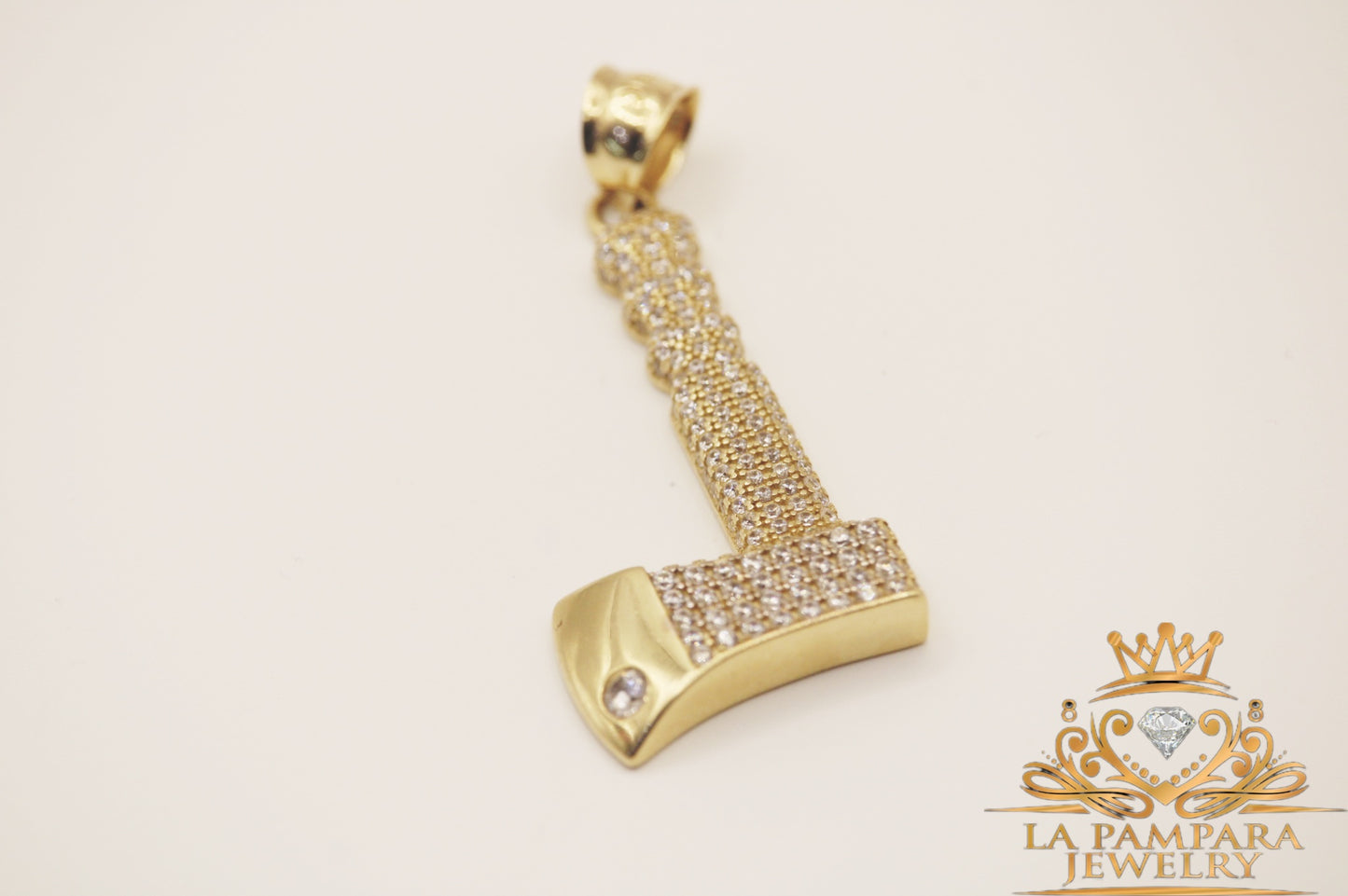 Axe pendant 14k gold