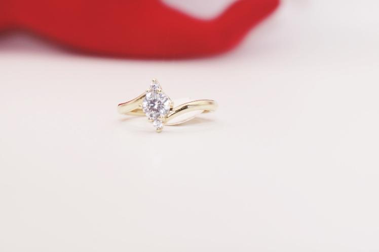 Anillo compromiso/Engemen 14K