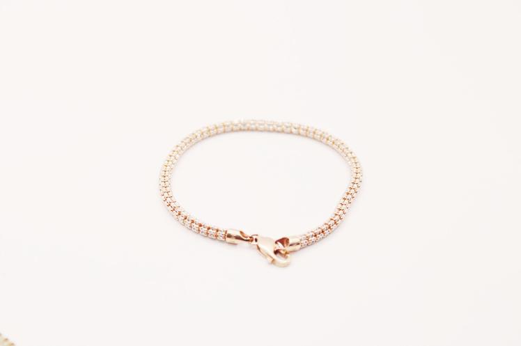 Rose Gold Moon Ice Bracelet 14k