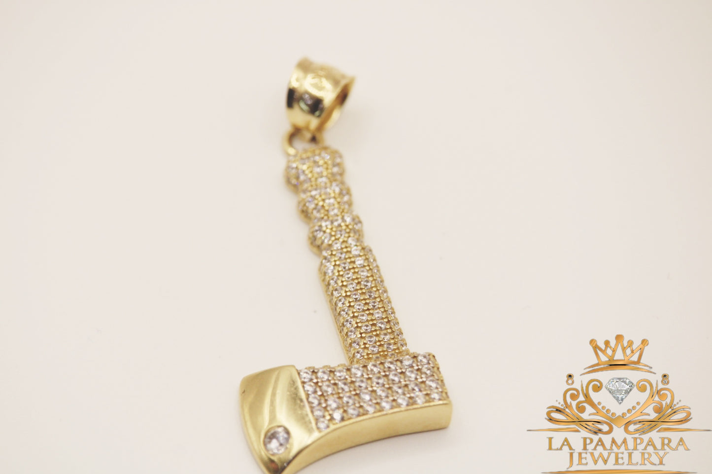 Axe pendant 14k gold