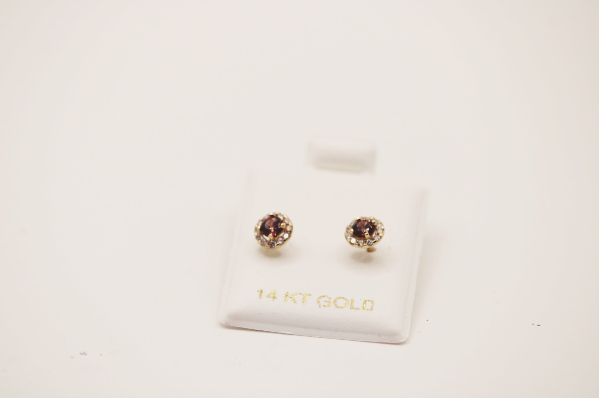 Screw Back Stud Earrings 14k Circle