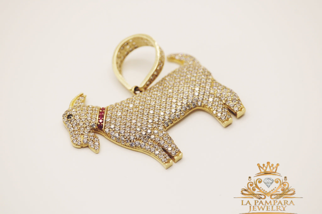 Goat big pendant 14k