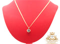 Evil eyes cuban chain small 14k gold
