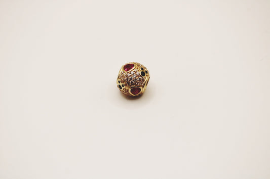 Round colors charm 14k