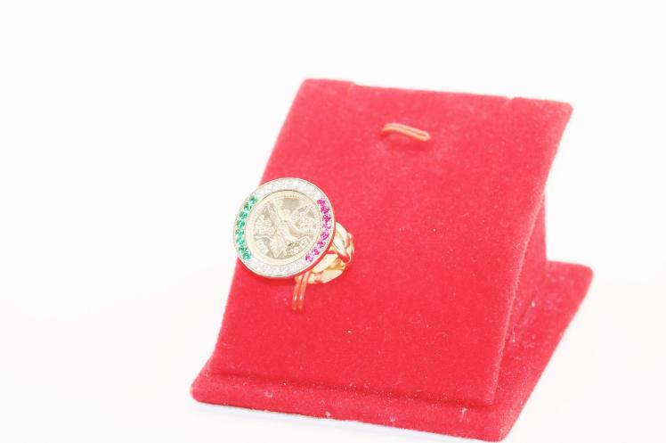 San miguel color Ring 14k