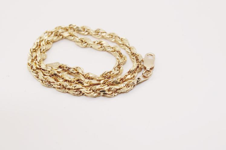 small Ankle Bracelet  Rope Link 14k
