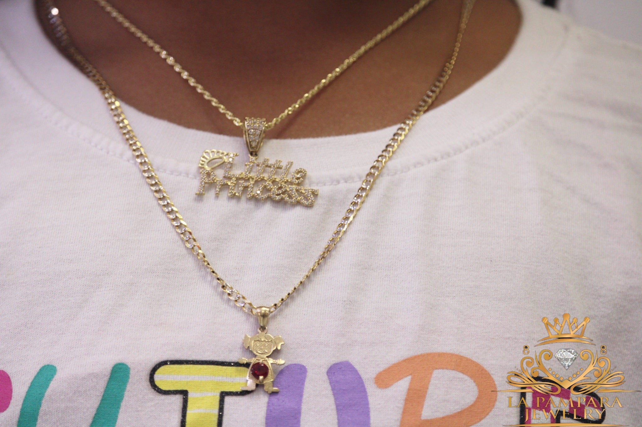 Princes pendant rope chain 14k chain