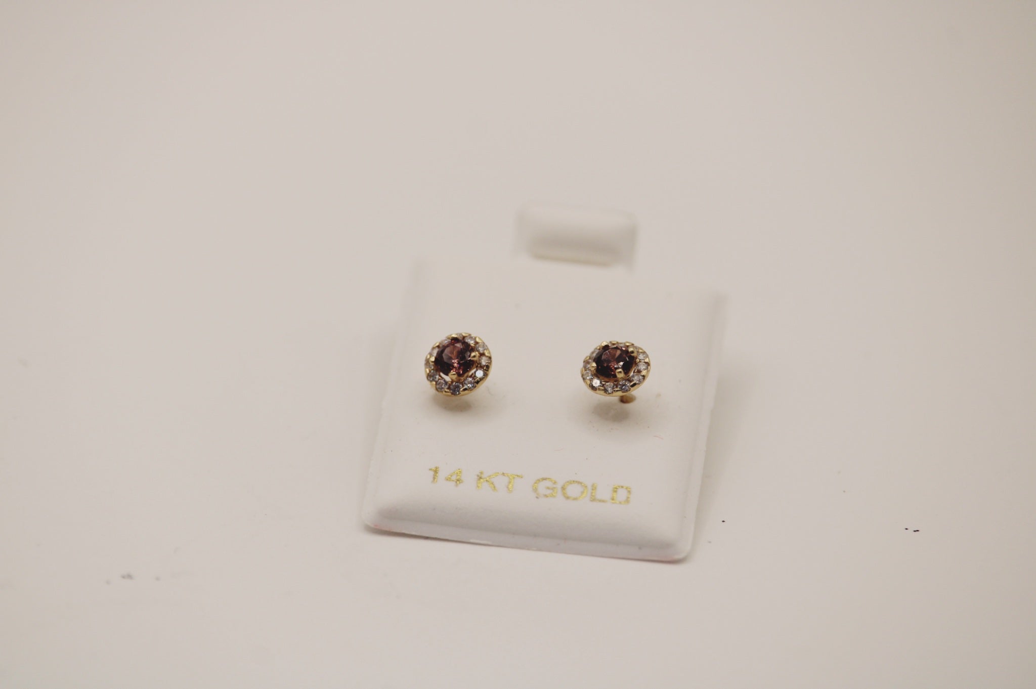 Screw Back Stud Earrings 14k Circle