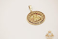 Jesus face pendant small 14k