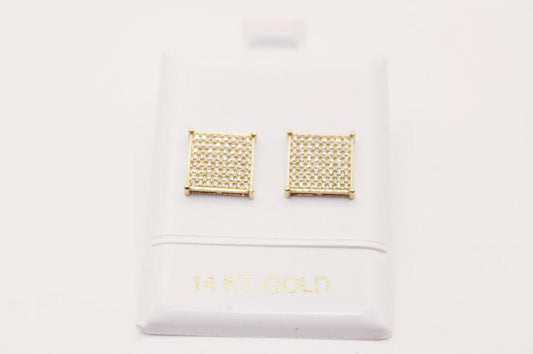 Big Earring Square 14k