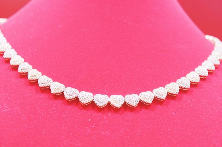 Heart choker 14 gold