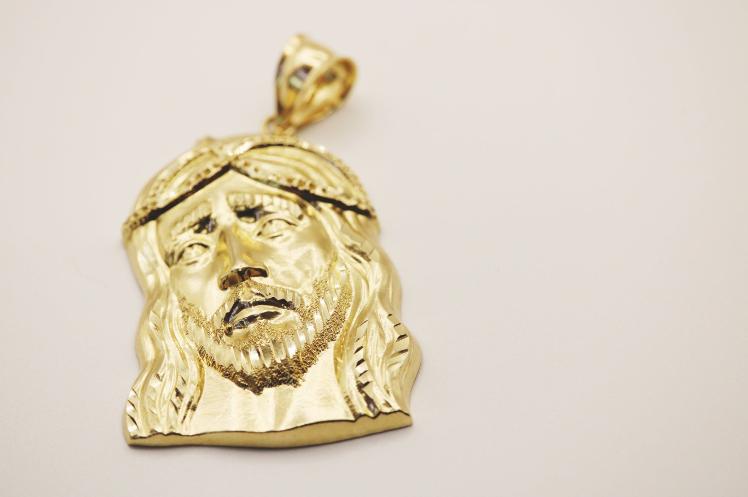 Jesus Face Pendant plain 14k