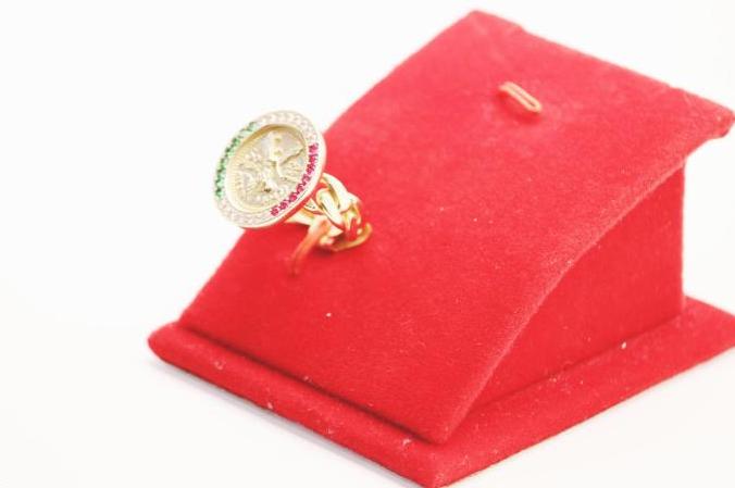 San miguel color Ring 14k