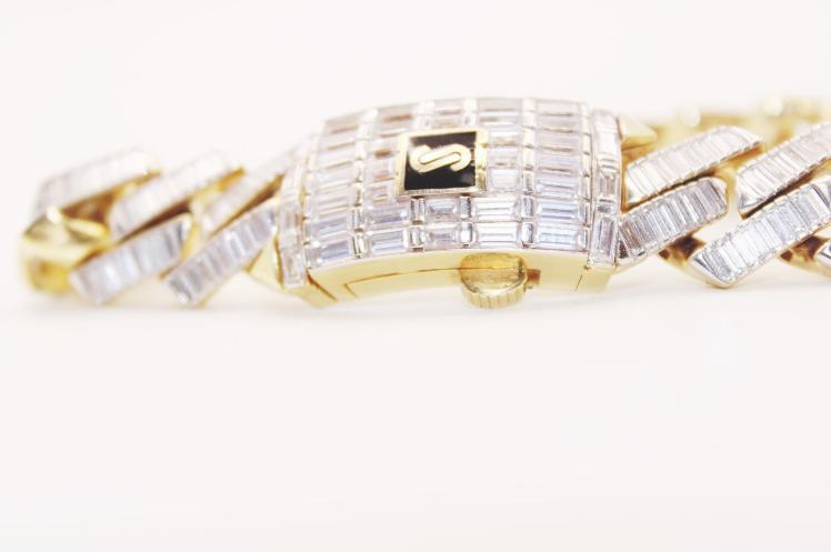 Monaco Bracelet Baguette stone 14k