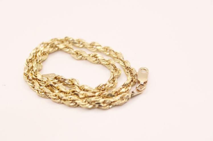 small Ankle Bracelet  Rope Link 14k