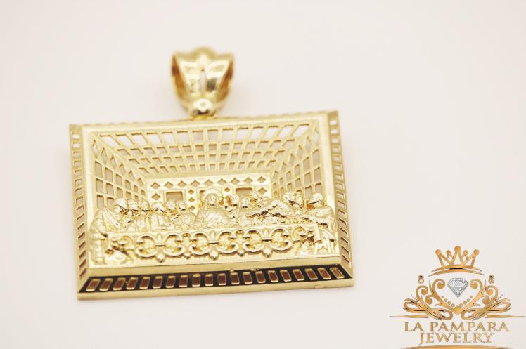Santa Cena\ last Super  pendant 14k
