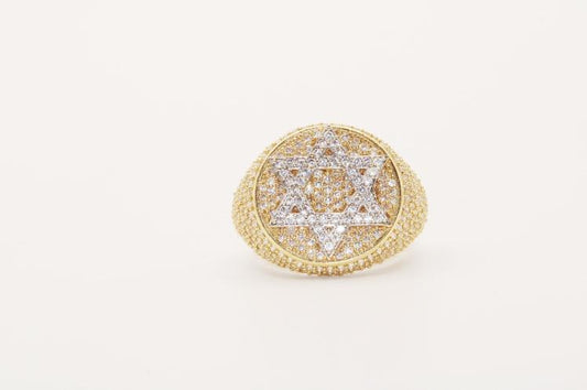 Estrella de david men ring 14k