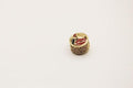 Kiss lips tic Bracelet charm 14k