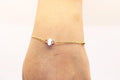 Small white stone Bracelet 14k