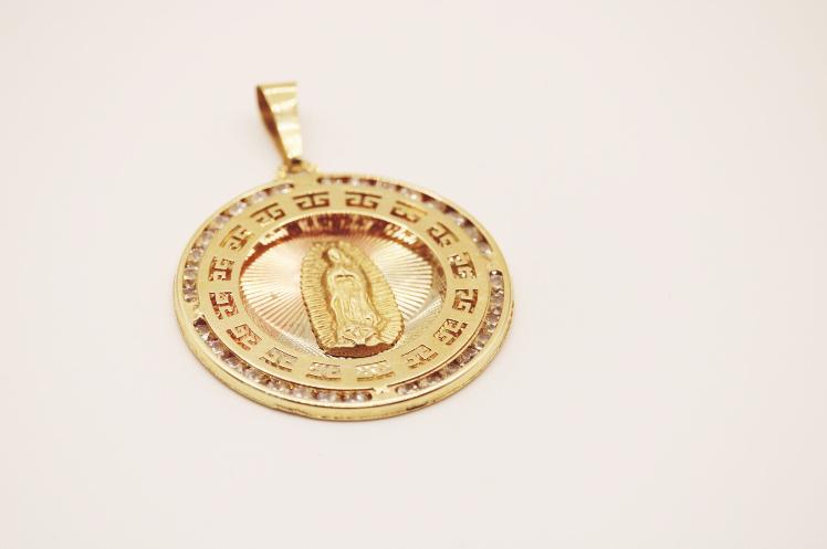 Virgen maria pendant 14k